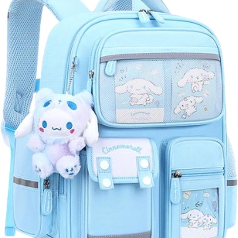 Cinnamoroll Japanese Cartoon Character Backpack School Bag with Multiple Pockets