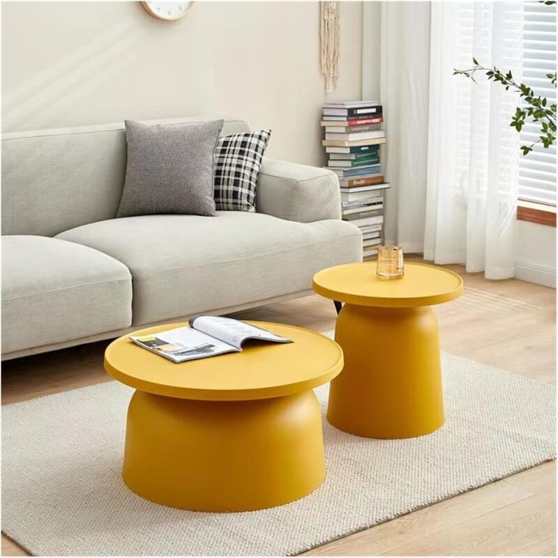 Rustic Side Table Living Room Mushroom Coffee Table Plastic Corner Table Net Celebrity Side Table Bedside Table Sofa Side Table Coffee Table End Table for Living Room (Color : Green, Size :