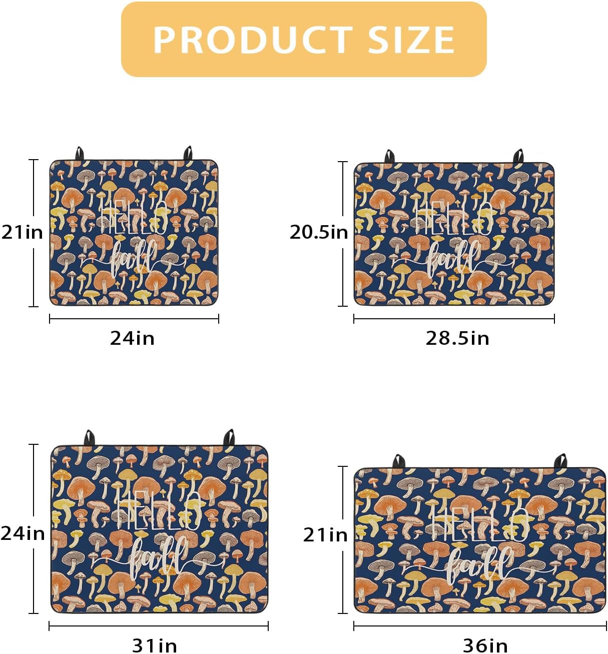 71QxqRZ3HyL._AC_SL1500_.jpg Stove Top Cover, Hello Fall Thanksgiving Orange Yellow Mushroom Navy Blue Anti-Slip Heat Resistant Electric Stove Top Cover, Ceramic Glass Cooktop Protector Stove Covers for Flat Top Oven - Image 8