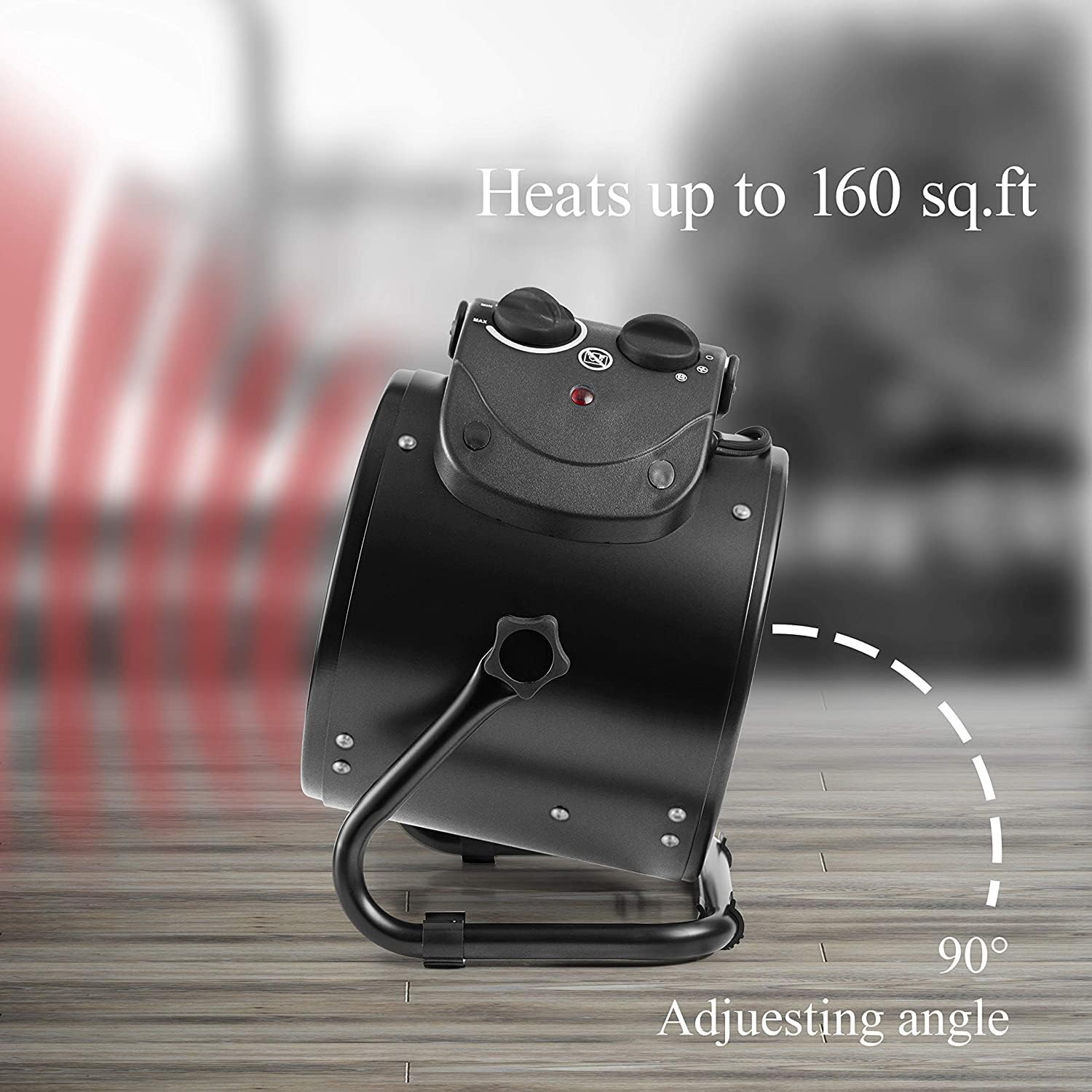 71V64mmY1OL._AC_SL1500_.jpg Electric Heater Fan, Portable With Overheat Protection, Fast Heating, Small for Greenhouse, Grow Tent, Workplace, Garage - Image 5