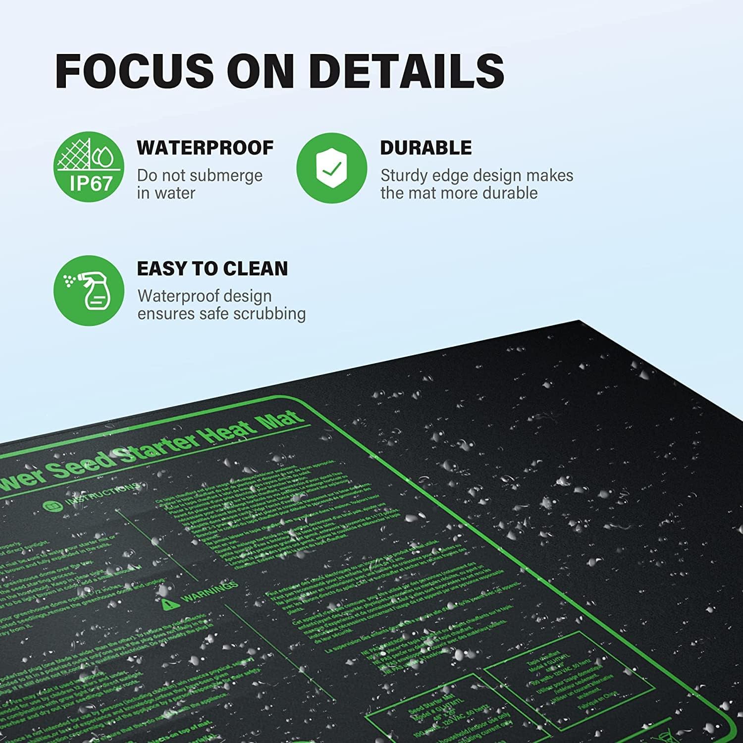 71cZ5H7KfwL._AC_SL1500_.jpg iPower GLHTMTCTRLHTMTL 48" x 20" Warm Hydroponic Seedling Heat Mat and Digital Thermostat Control Combo Set for Plant Germination, Black - Image 3