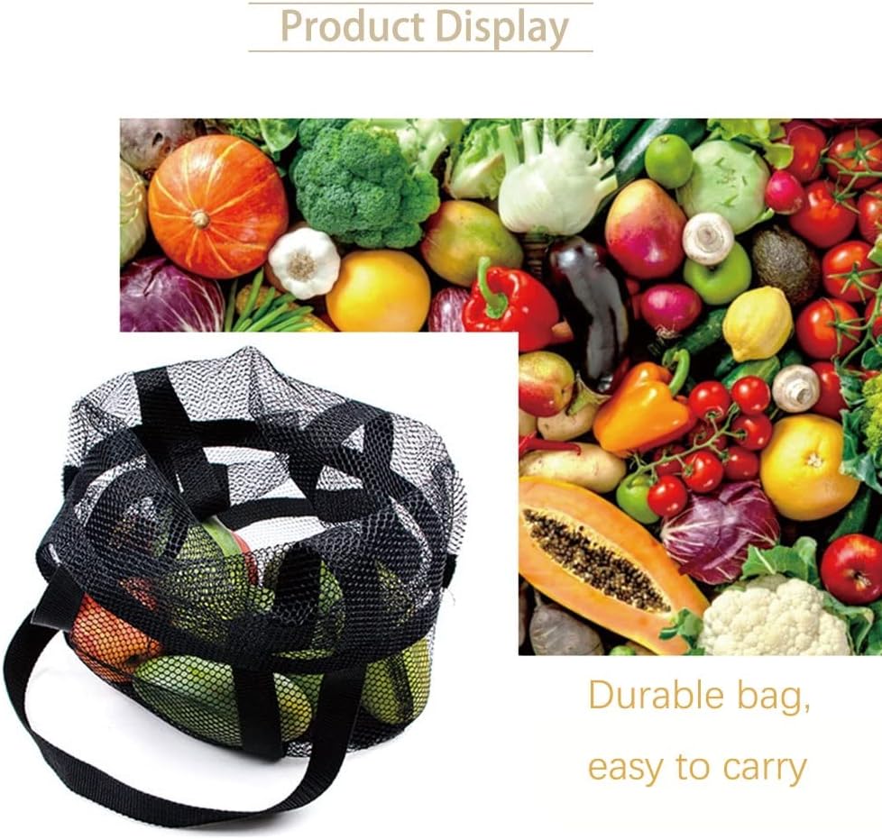 71e2g96ixmL._AC_SL1024_.jpg Mushroom Hunting Bag Portable Foldable Mushroom Picking Bag, Black Breathable Mesh Fruit Foraging Bag (Color : 5pcs) - Image 3
