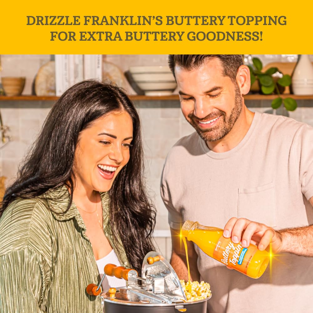 71uZzXOy-ZL._SL1000_.jpg Franklin’s Gourmet Popcorn Organic Popcorn Kernels for Popping - 28oz Tub Pack of 2 - Made in USA, Non-GMO & All-Natural - Old Fashioned Unpopped Popcorn Kernels for Popcorn Machine - Image 6