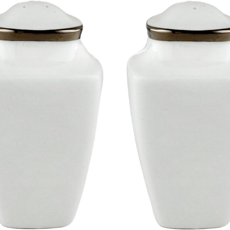 Lenox White Solitaire Square Salt And Pepper Set, S&P Shakers
