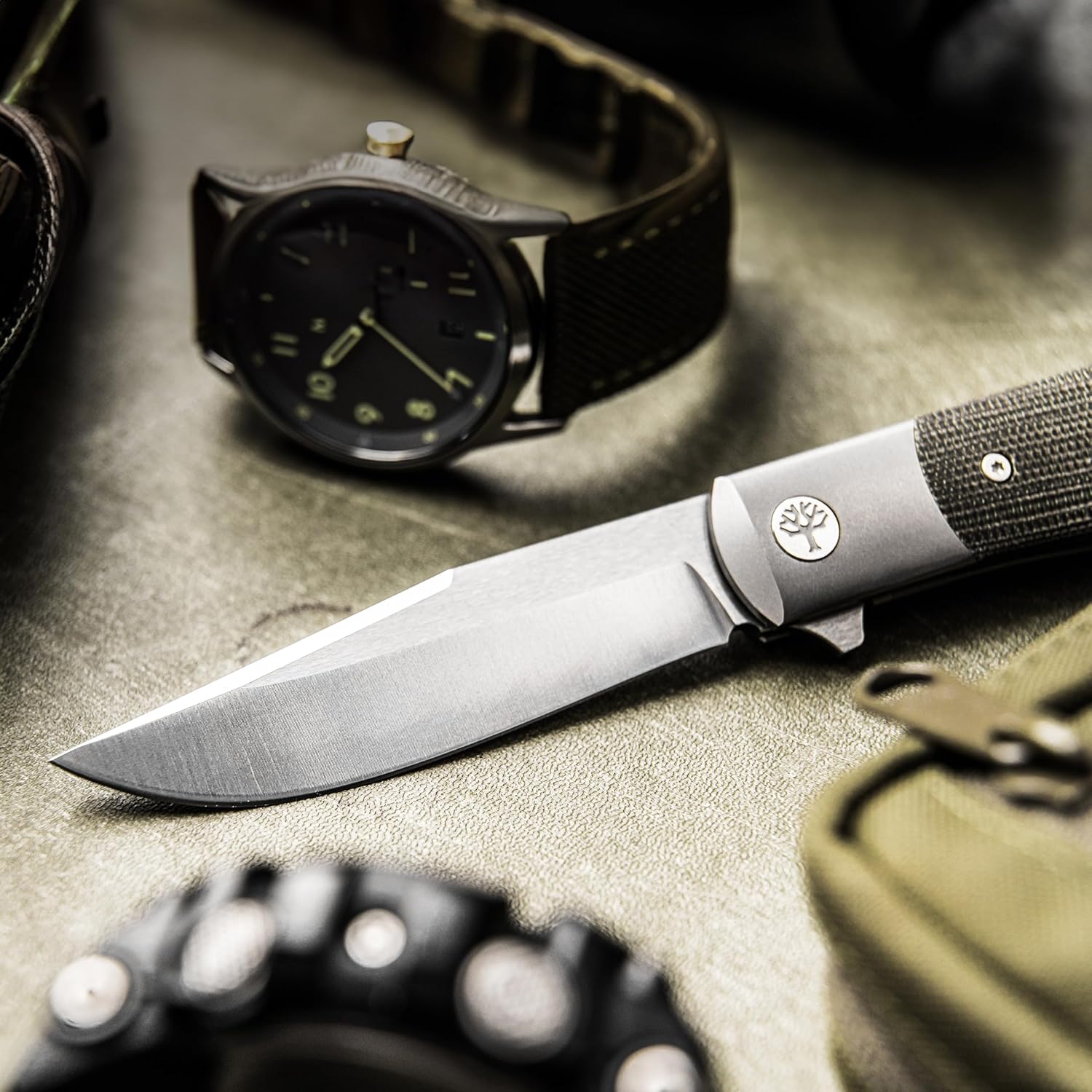 81-PElnx0zL._AC_SL1500_.jpg Böker SOLINGEN® TRPPR Micarta Gentleman Knife - Flipper pocket knife with clip - professional folding - MagnaCut blade - handmade EDC knife noble - frame-lock trapper with case - Image 6