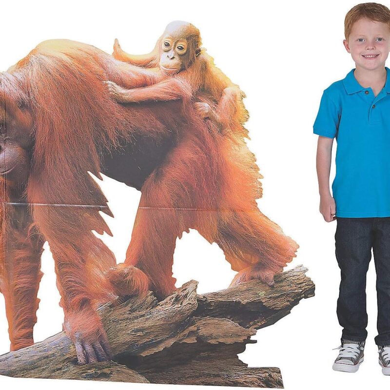 Fun Express Wild Encounters Orangutan Stand Up - Party Decor - VBS Vacation Bible School Supplies/Decor - 1 Piece