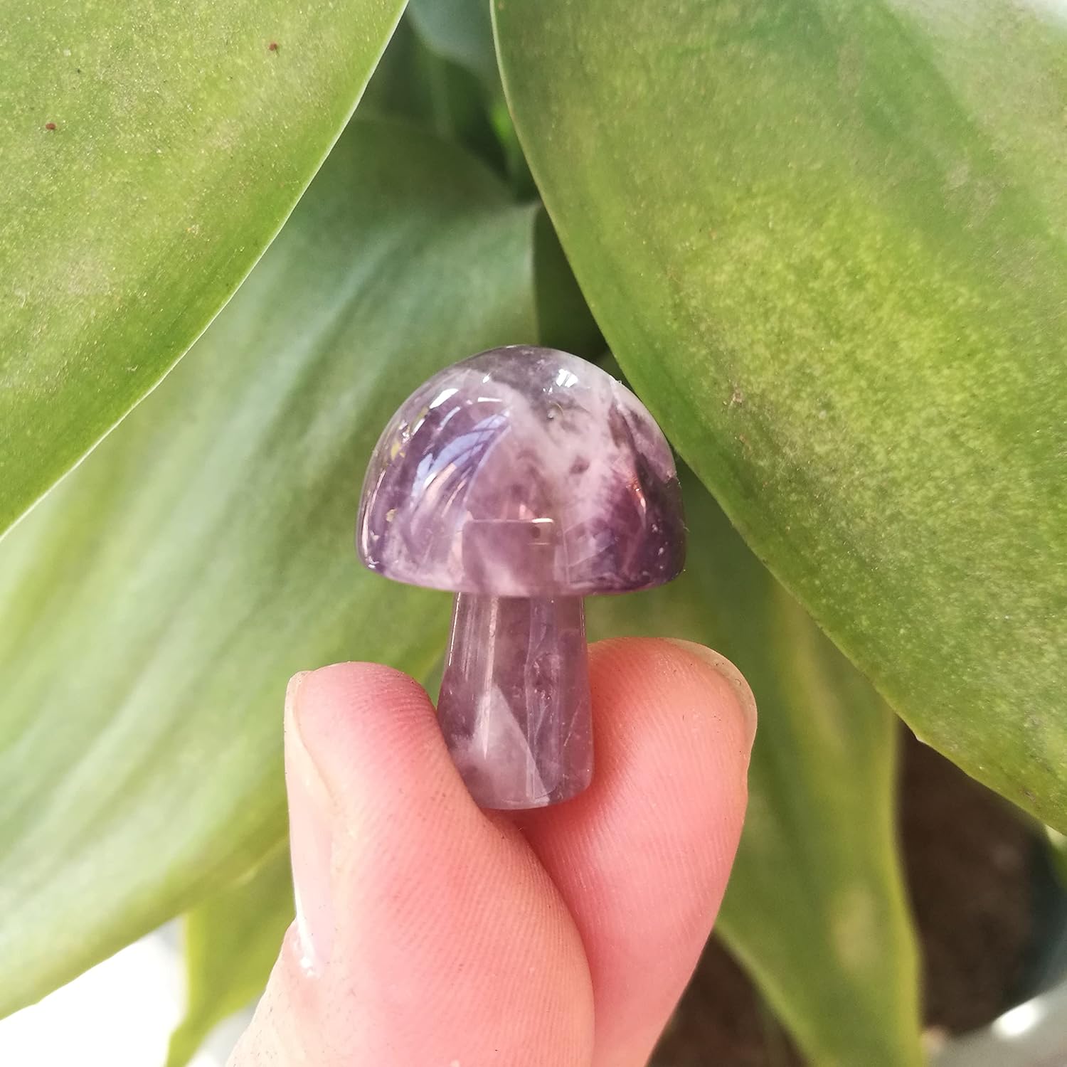 812RPq5cYJL._AC_SL1500_.jpg 7 Pcs Amethyst Mini Hand Carved Gemstone Mushrooms Crafts Healing Chakra Decor Statue,Mushroom Crafts for Healing Chakra Reiki Balancing Home Decoration - Image 2