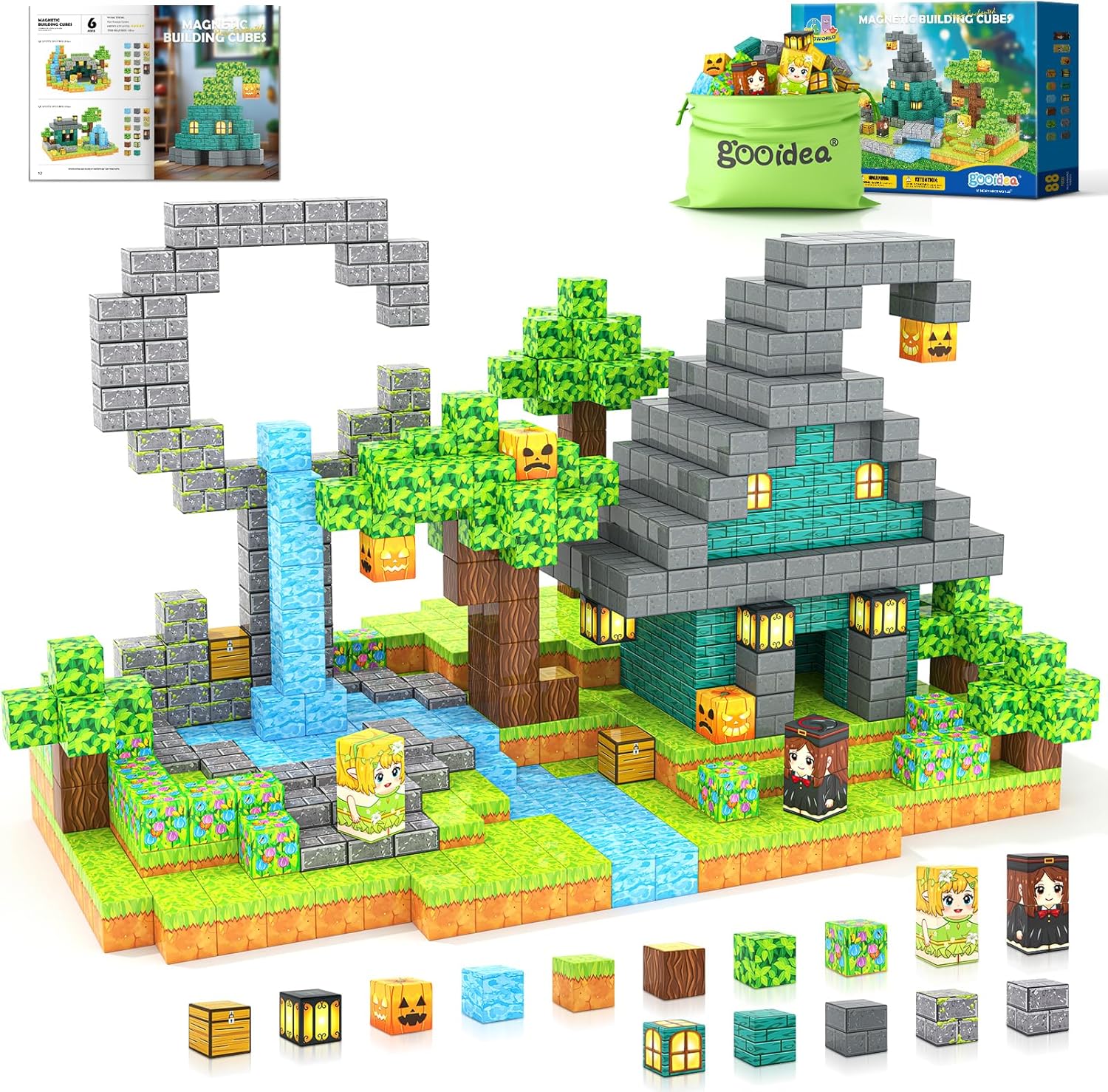 815bM7Wm82L._AC_SL1500_.jpg Large Magnetic Blocks Kids Building Toys Mine Magworld Magic Enchanted Building Craft 1'' Cubes, Construction Sensory Toys for 3+ Year Old Boys Girls, Game Gifts for Kids Ages 4-6, 5-7, 4-8, 8-12
