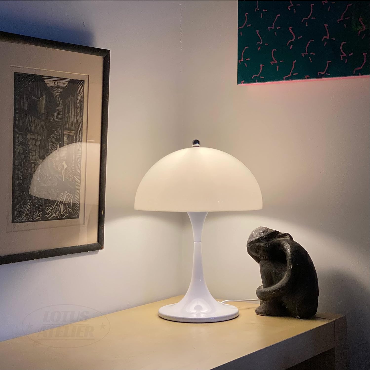 81DaKEJwDIL._AC_SL1500_.jpg Danish Space Age Mushroom Lamp Midcentury Table Lamps | Aesthetic Nightstand Lamp Desk lamp & Bedroom Lamp | Mid Century Modern Lamp for Bedroom - Image 2