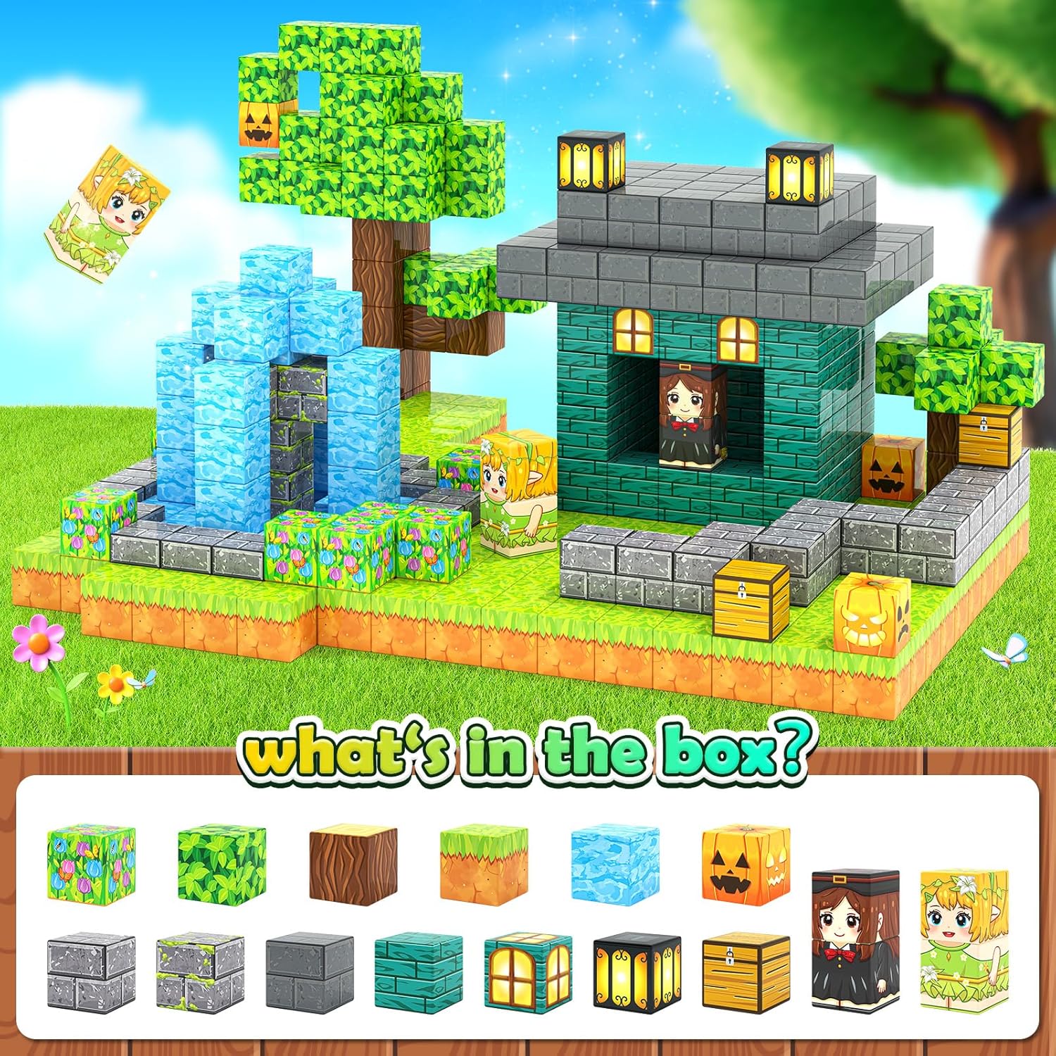 81hE11FtBPL._AC_SL1500_.jpg Large Magnetic Blocks Kids Building Toys Mine Magworld Magic Enchanted Building Craft 1'' Cubes, Construction Sensory Toys for 3+ Year Old Boys Girls, Game Gifts for Kids Ages 4-6, 5-7, 4-8, 8-12 - Image 3