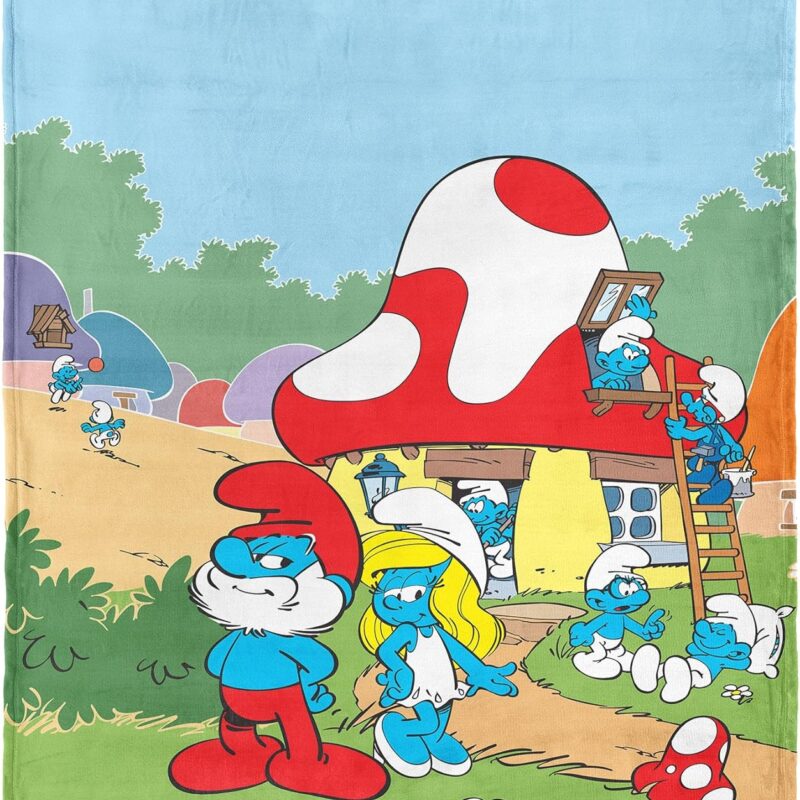 NORTHWEST Smurfs Classic Village Silk Touch Throw Blanket 50 x 60 inches
