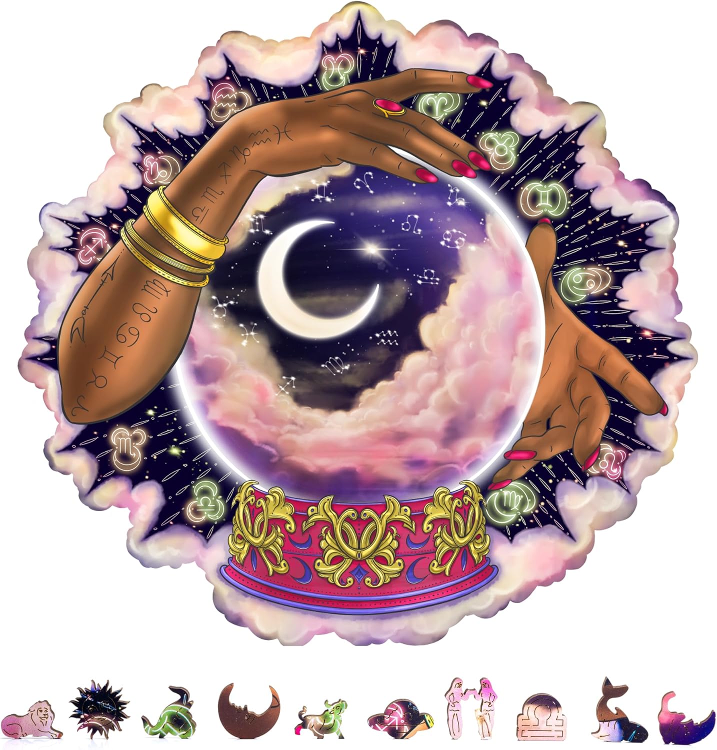 81t-8agfnL._AC_SL1500_.jpg ZenChalet - Crystal Ball 200 Piece Jigsaw Puzzles - Giftable Wood Jigsaw Puzzles Adult - Distinctive Premium Gifts, Cool Brain Teaser - Rompe Cabezas Adultos 200
