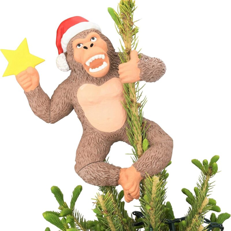 Tree Buddees King Kong Climbing The Tree Funny Christmas Tree Topper - Large 10"