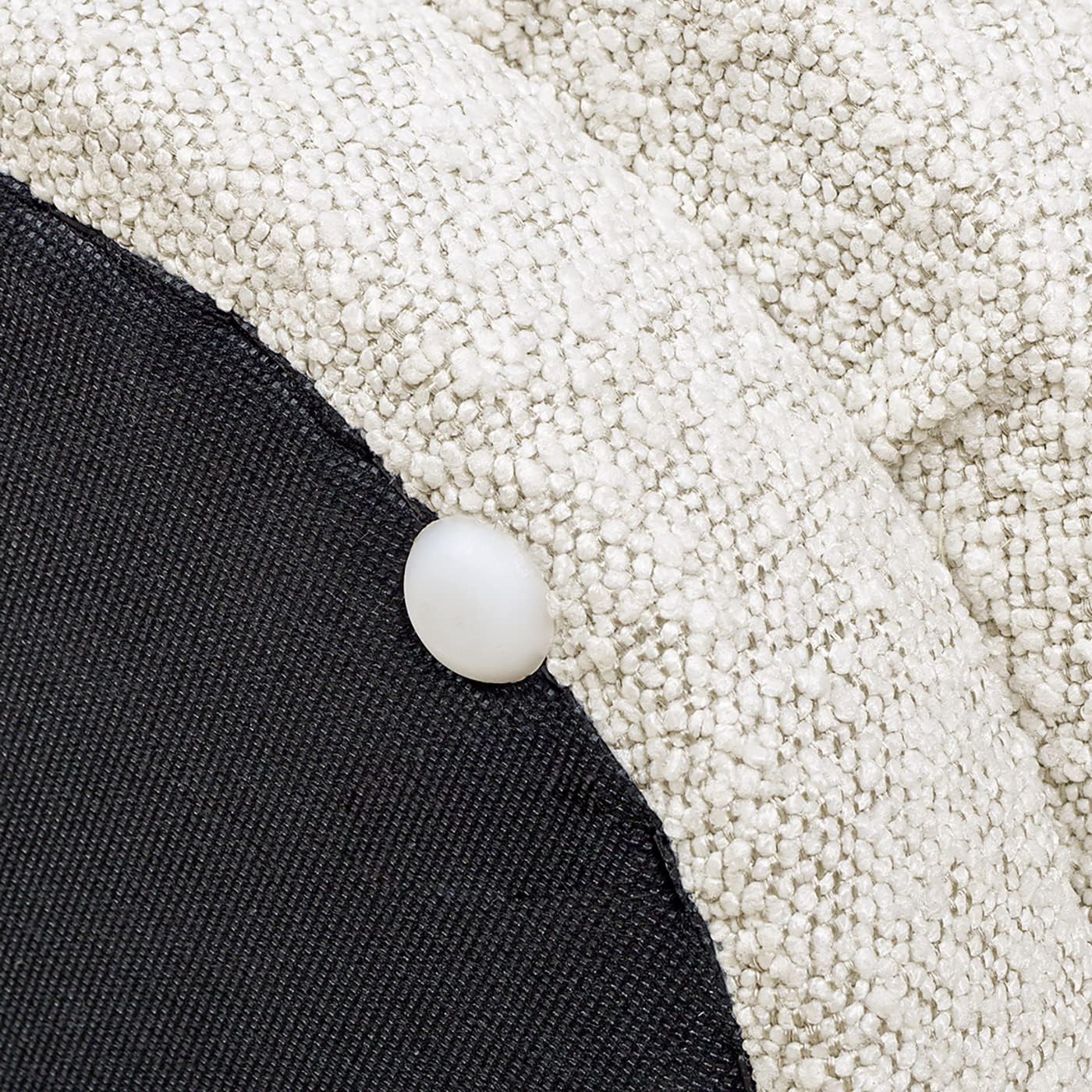 81vwbxVSc3L._AC_SL1400_.jpg Jennifer Taylor Home Fuji 15" Mushroom Footstool Ottoman, Ivory White Boucle - Image 6