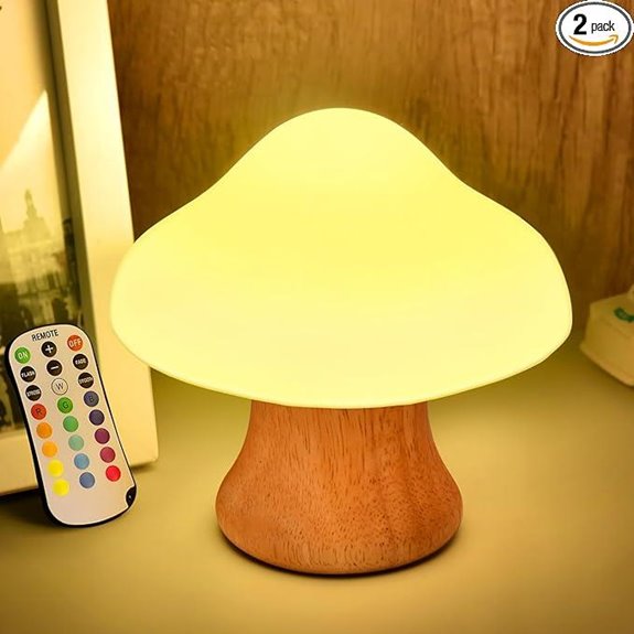 ANGTUO 16-Color Mushroom Lamp with 2 Remotes