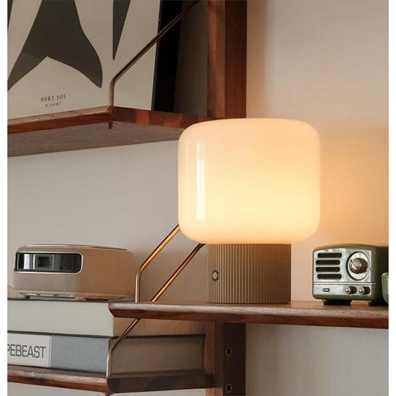 Halo Mushroom Lamp: 3-Color LED Dimmable Ambient Light