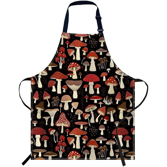 Floral Mushrooms & Field Plants Unisex Apron Adjustable