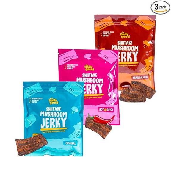 Daily Good Mushroom Jerky: 3-Pack Flavors & Gluten-Free