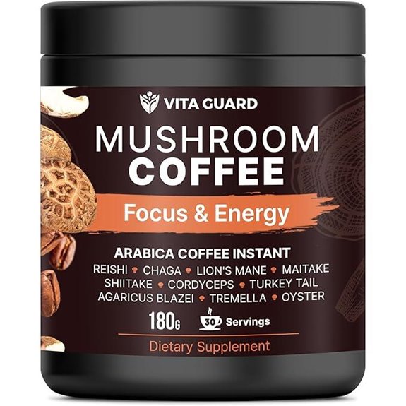 Vita Guard 10 Mushroom Coffee – Focus & Energy