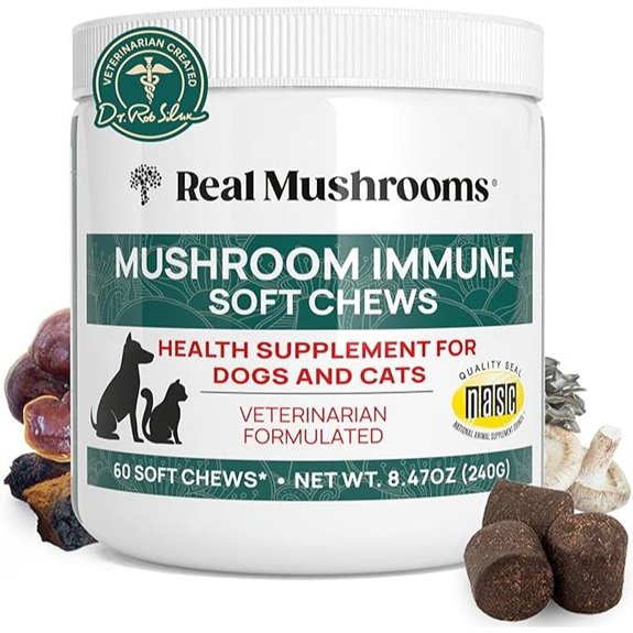 Real Mushroom Immune Pet Chews for Dogs & Cats (60)