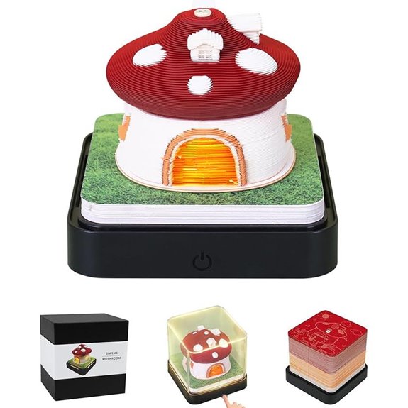 3D Art Calendar Memo Pad 2026 Tear-Away Mushroom Calendar