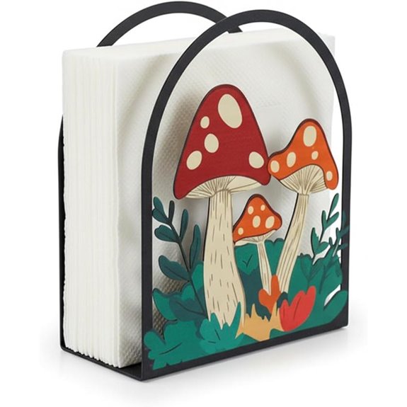 Mushroom Kitchen Decor Napkin Holder for Mushroom Lovers