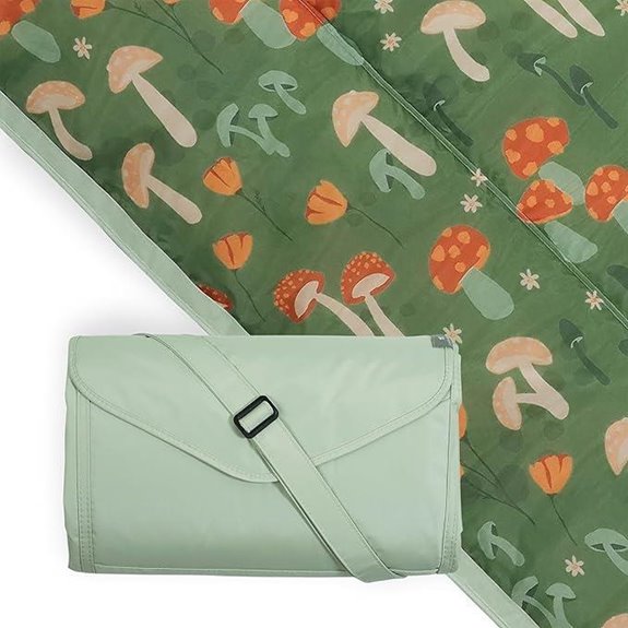 Little Unicorn Outdoor Picnic & Beach Blanket (Woodland Mushroom)
